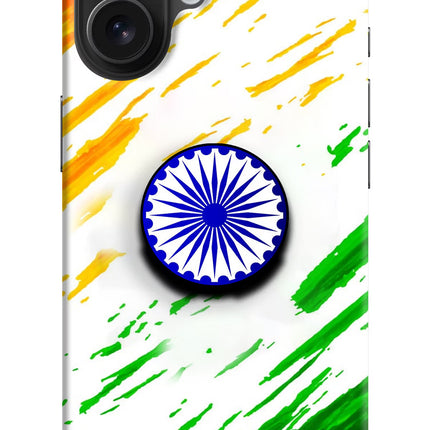 Indian Flag Ashoka Chakra iPhone 16 Pop Case by Casekaro