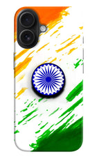 Indian Flag Ashoka Chakra iPhone 16 Pop Case by Casekaro