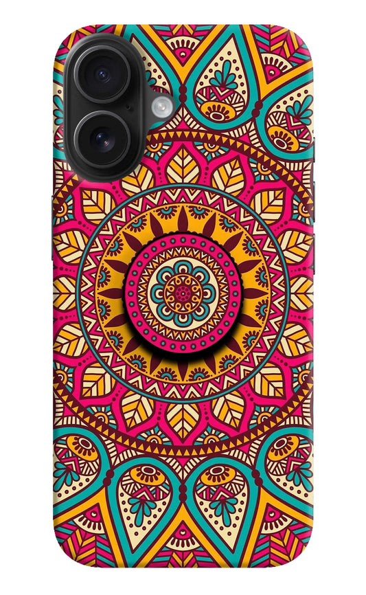 Mandala iPhone 16 Pop Case by Casekaro