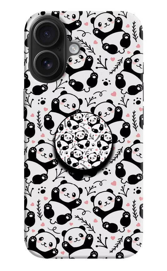 Cute Panda iPhone 16 Pop Case by Casekaro