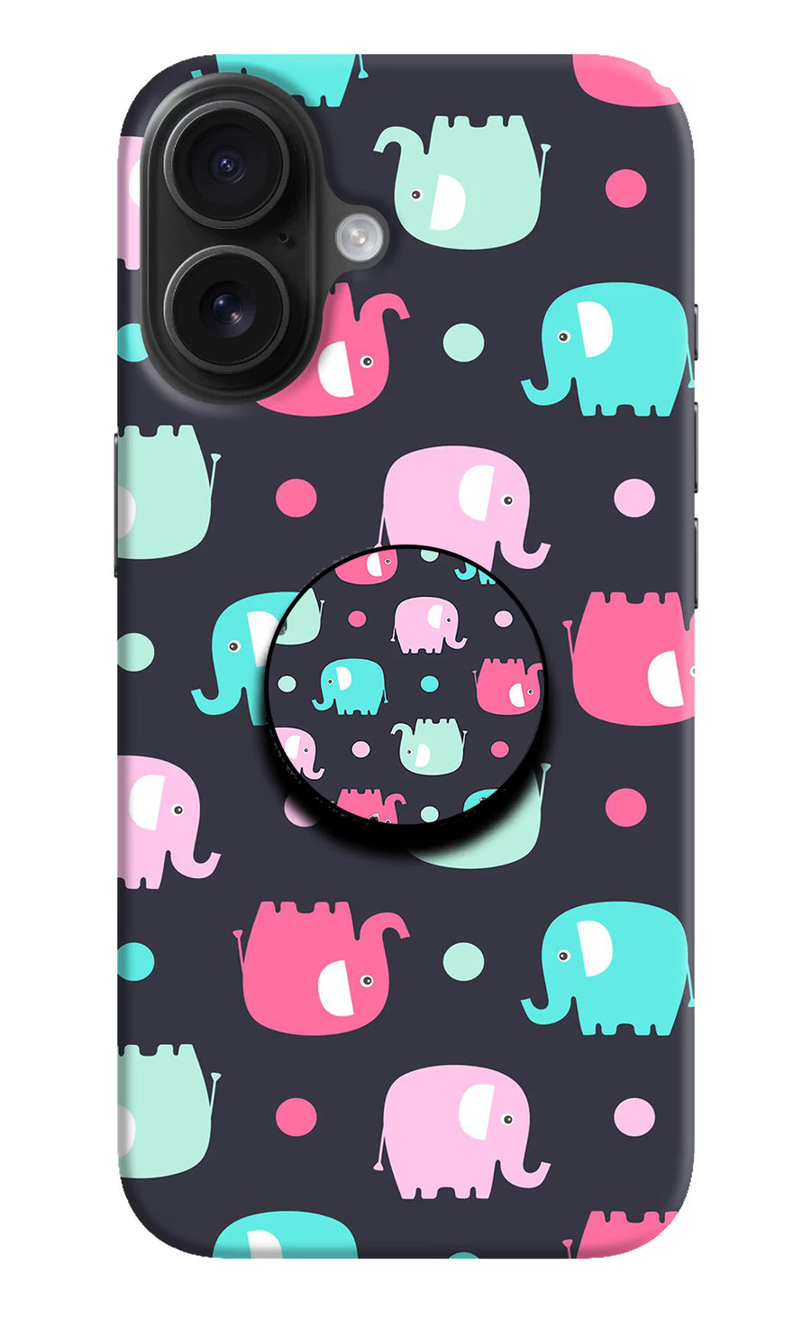 Baby Elephants iPhone 16 Pop Case, Hard case