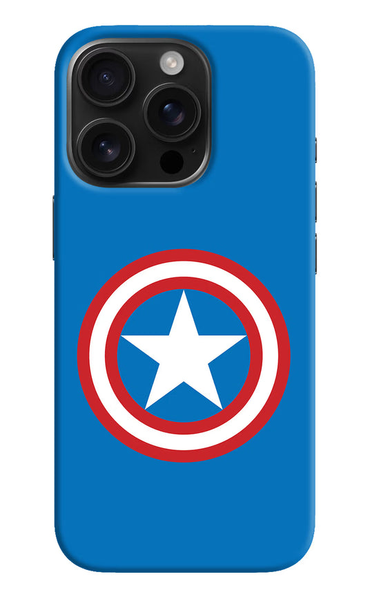 Captain America Logo iPhone 16 Pro Hard Case Back Cover by Casekaro