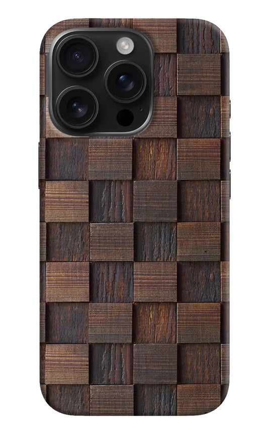 Wooden Cube Design iPhone 16 Pro Hard Case Back Cover by Casekaro
