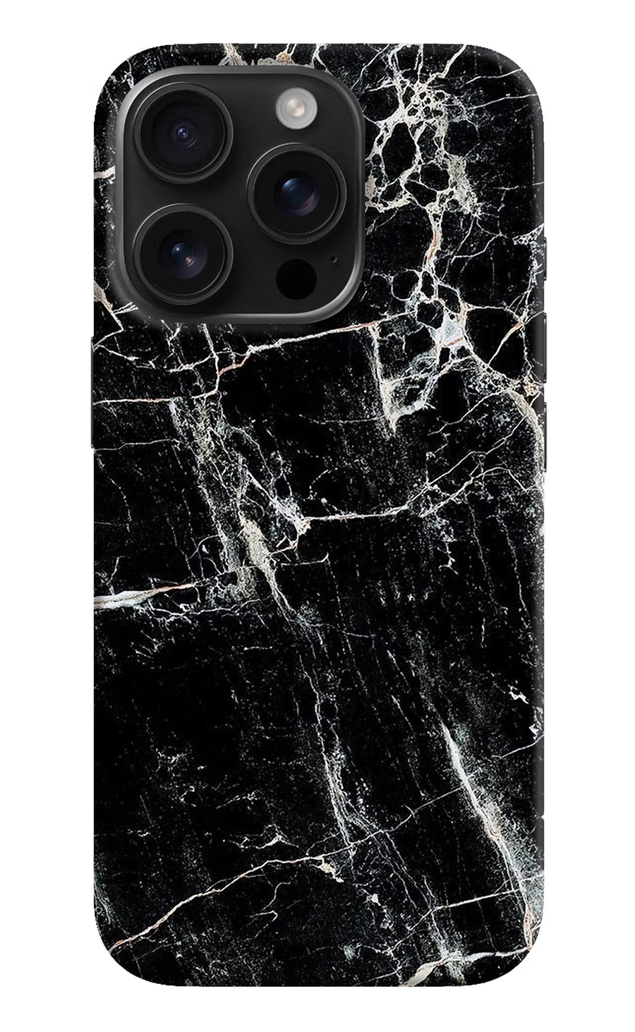 Black Marble Texture iPhone 16 Pro Back Cover, Hard case