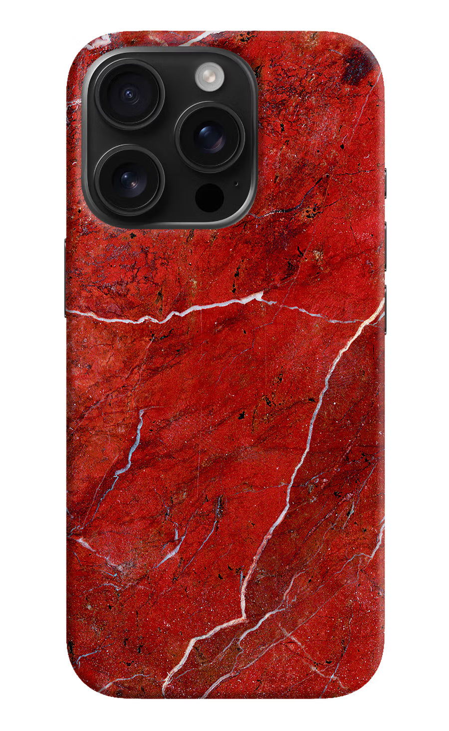 Red Marble Design iPhone 16 Pro Back Cover, Hard case