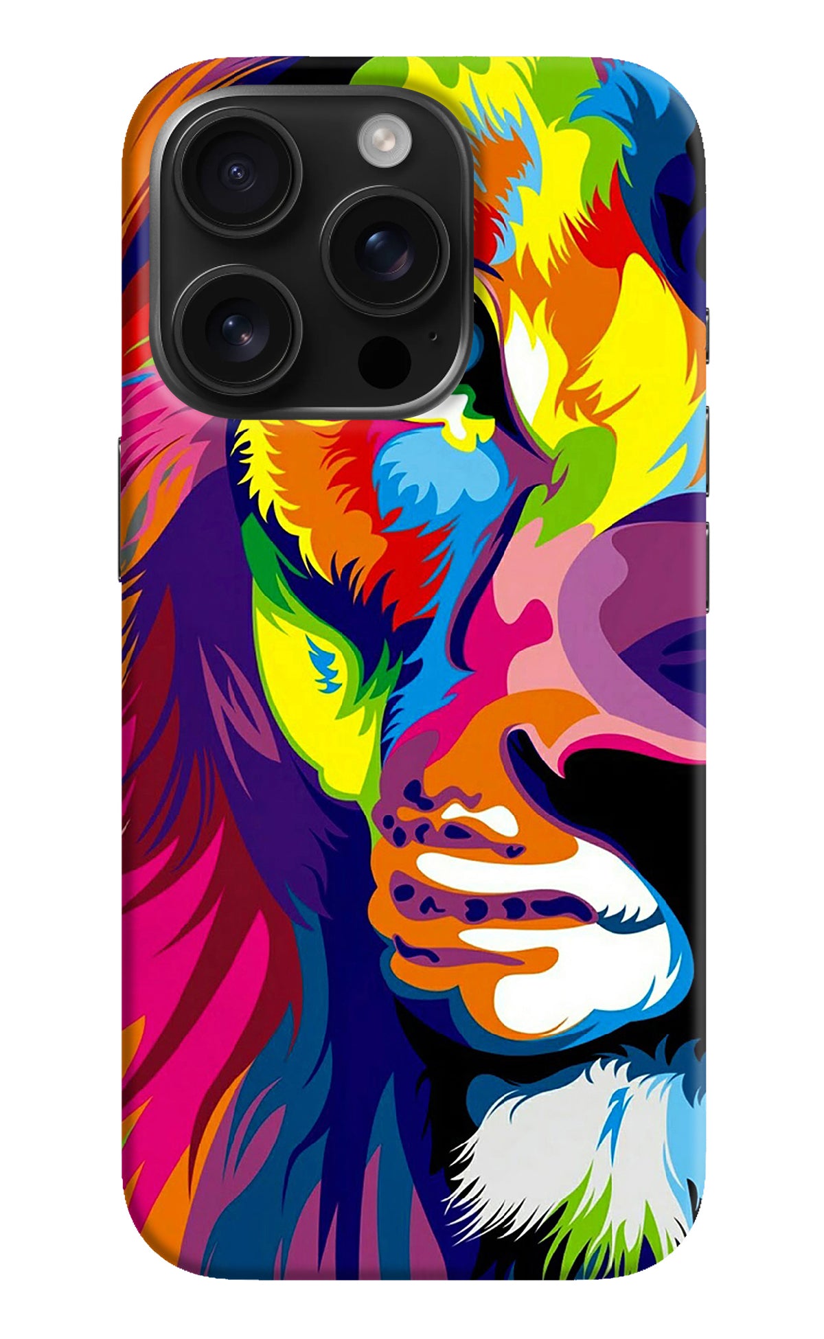 Lion Half Face iPhone 16 Pro Back Cover