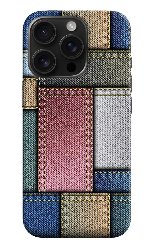 Multicolor Jeans iPhone 16 Pro Hard Case Back Cover by Casekaro