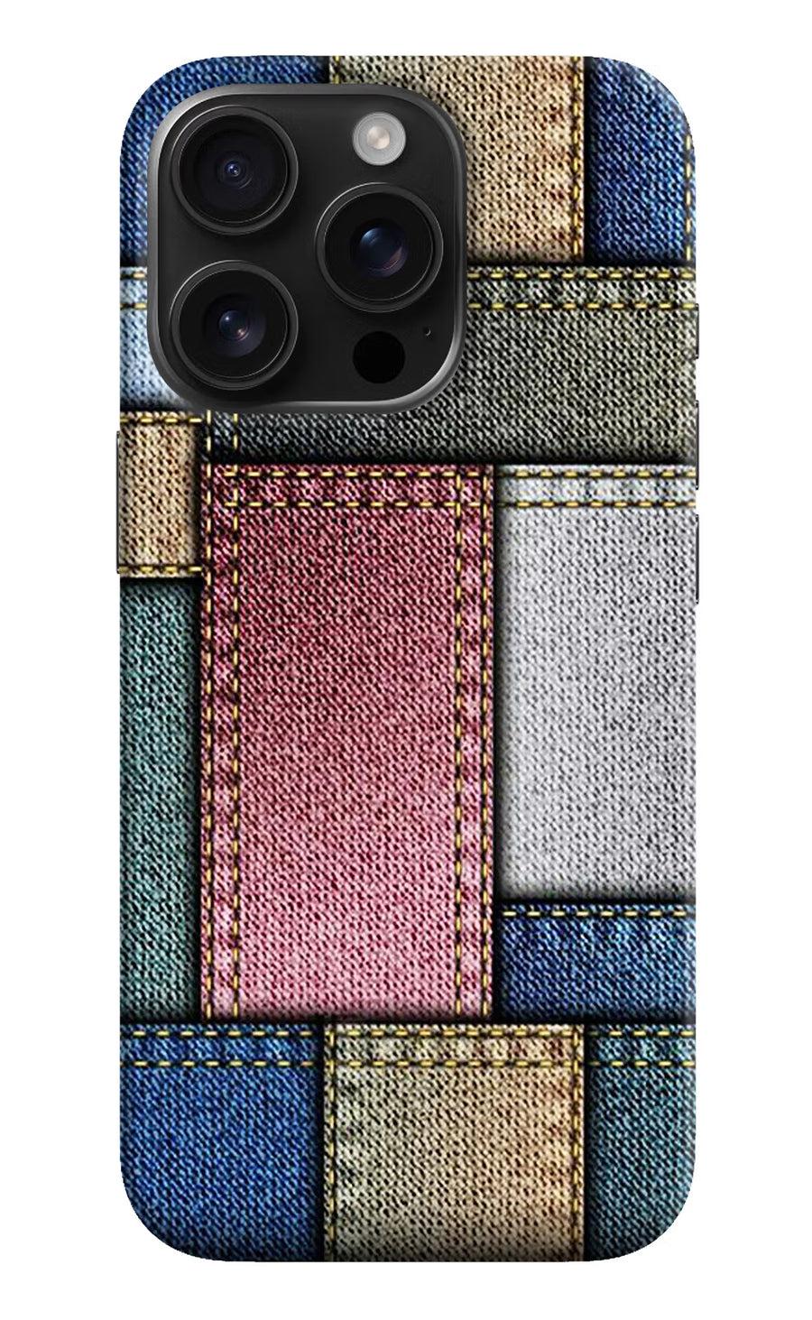 Multicolor Jeans iPhone 16 Pro Back Cover, Hard case