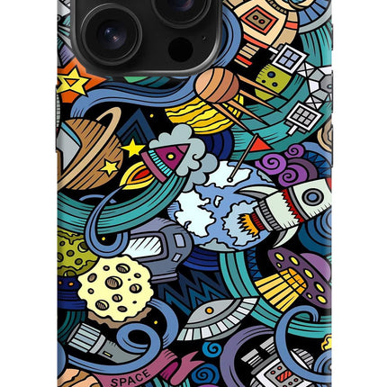 Space Abstract iPhone 16 Pro Hard Case Back Cover by Casekaro