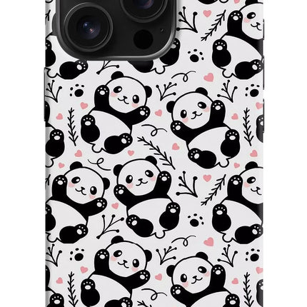 Cute Panda iPhone 16 Pro Hard Case Back Cover by Casekaro