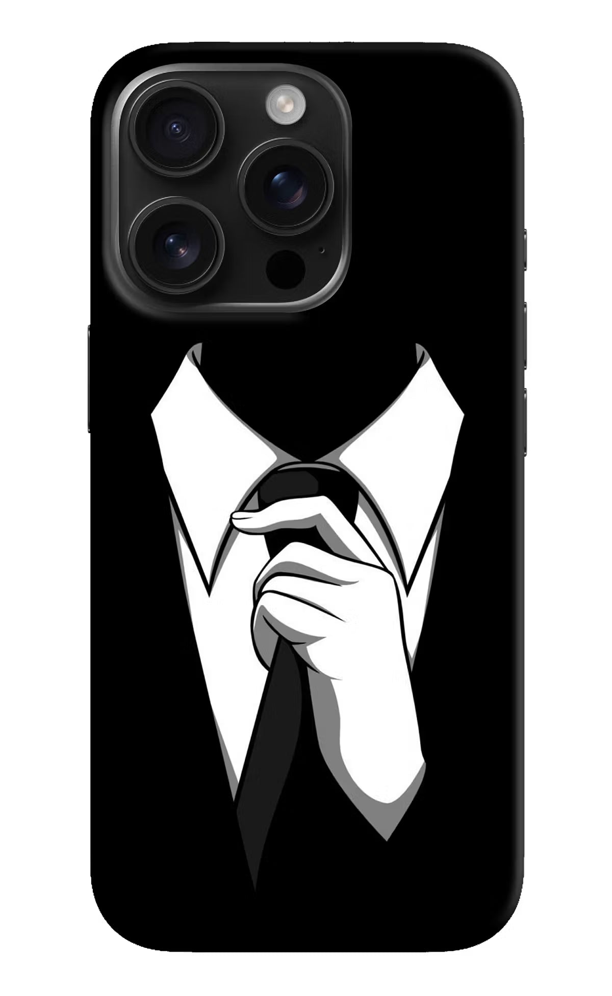 Black Tie iPhone 16 Pro Hard Case Back Cover by Casekaro