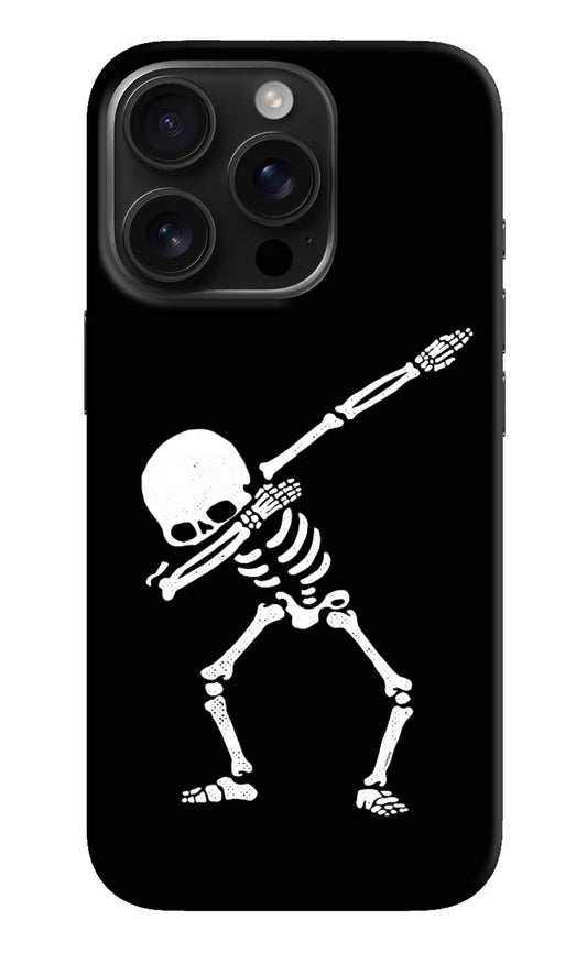 Dabbing Skeleton Art iPhone 16 Pro Hard Case Back Cover by Casekaro