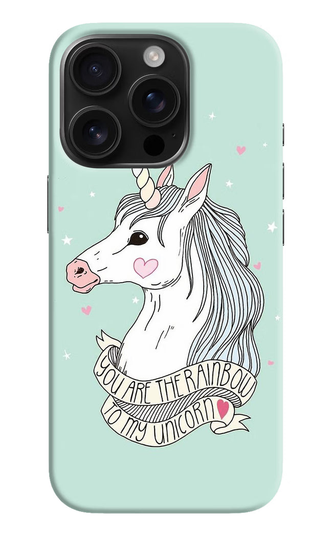 Unicorn Wallpaper iPhone 16 Pro Hard Case Back Cover by Casekaro