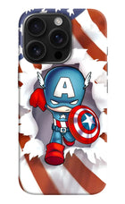 Captain America iPhone 16 Pro Hard Case Back Cover by Casekaro