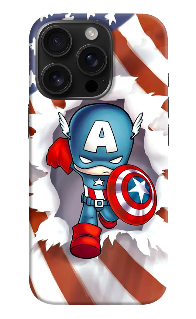 Captain America iPhone 16 Pro Hard Case Back Cover by Casekaro