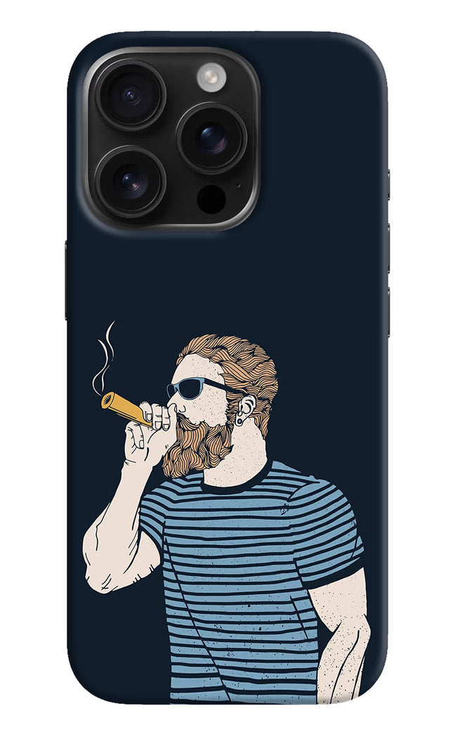 Smoking iPhone 16 Pro Hard Case Back Cover by Casekaro