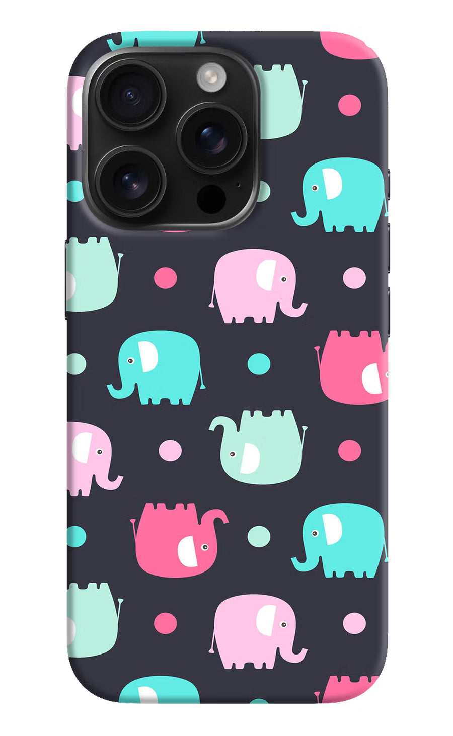 Elephants iPhone 16 Pro Back Cover, Hard case