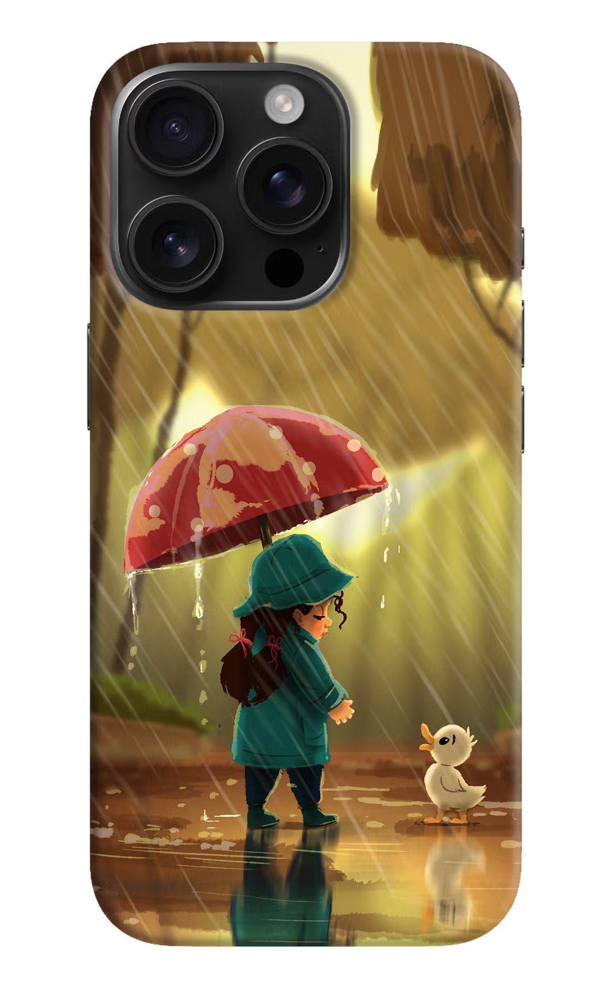 Rainy Day iPhone 16 Pro Hard Case Back Cover by Casekaro