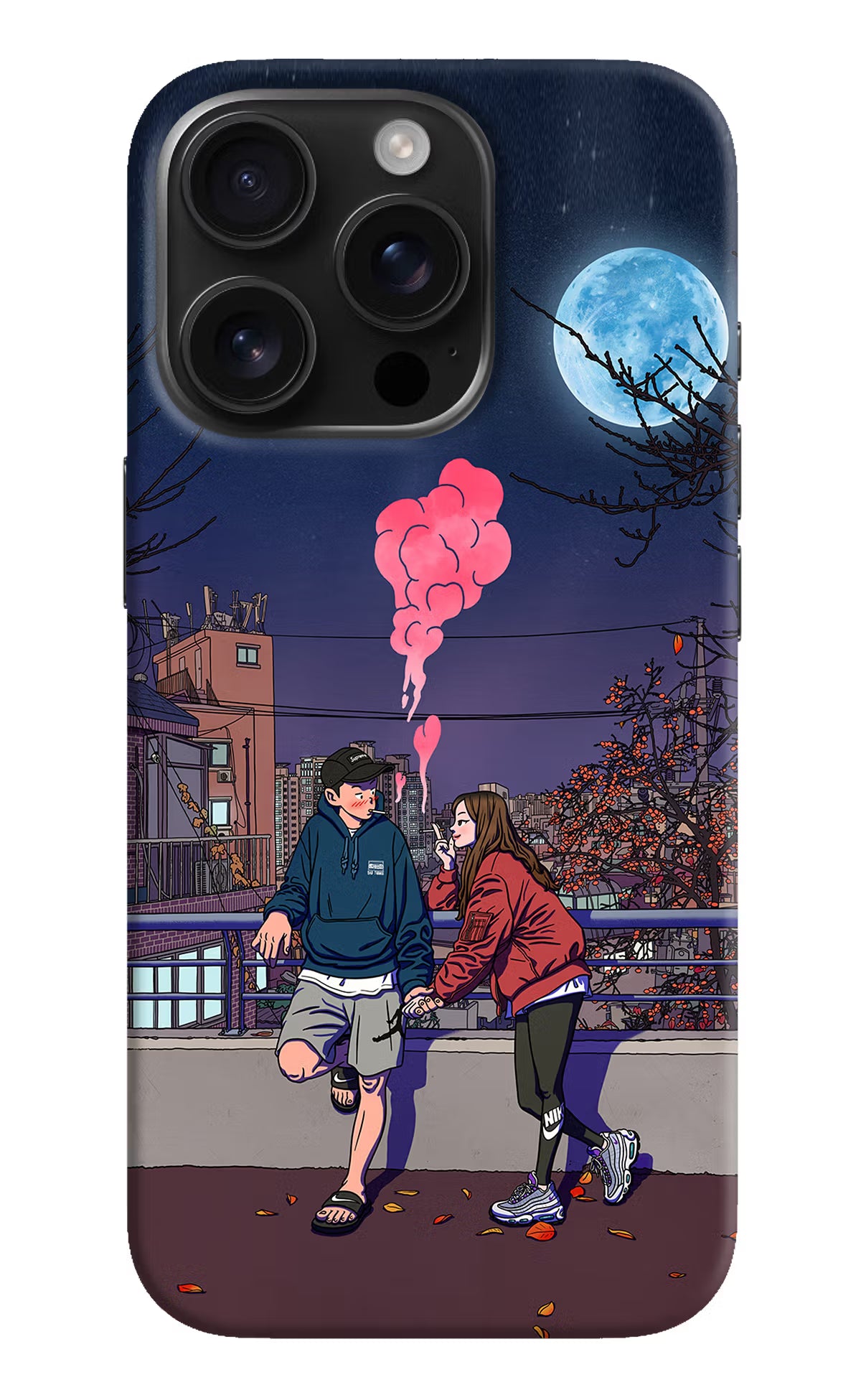 Chilling Couple iPhone 16 Pro Hard Case Back Cover by Casekaro