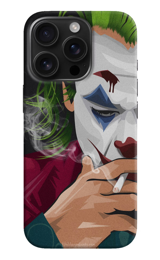 Joker Smoking iPhone 16 Pro Hard Case Back Cover by Casekaro