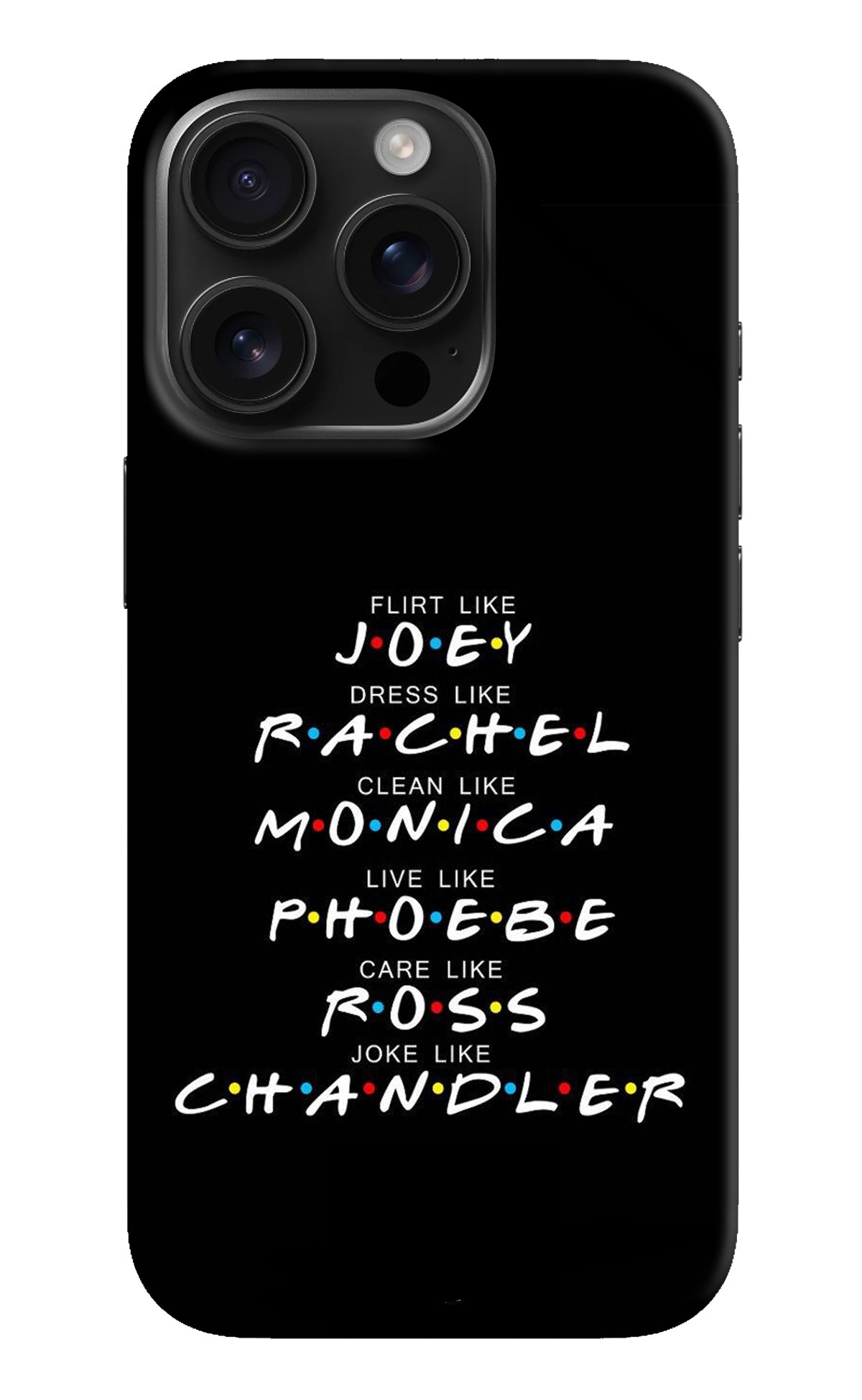 FRIENDS Character iPhone 16 Pro Back Cover