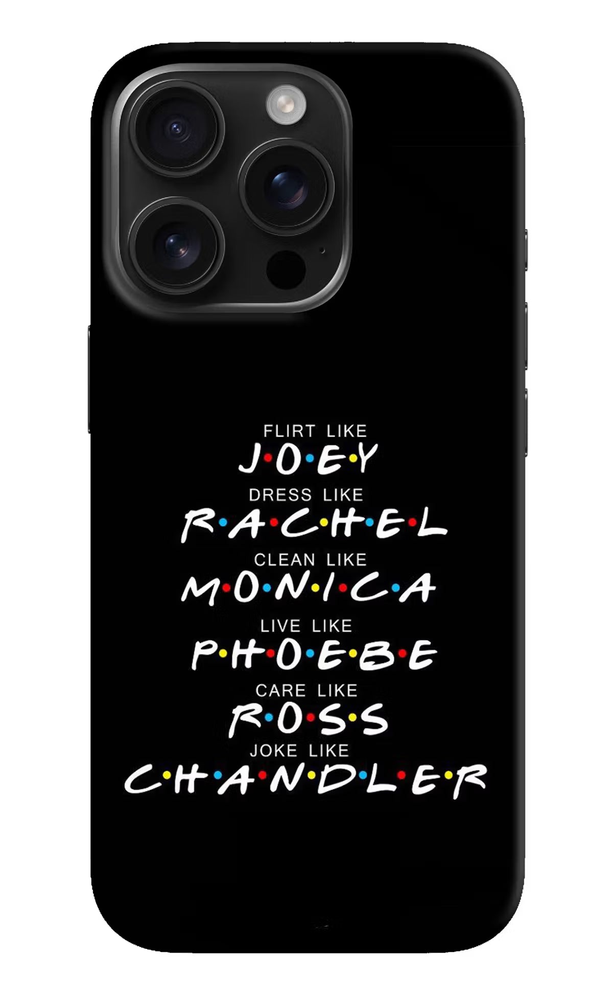 FRIENDS Character iPhone 16 Pro Hard Case Back Cover by Casekaro