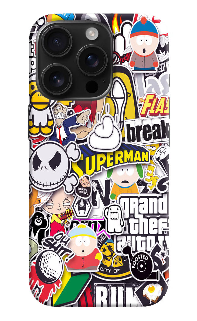 Sticker Bomb iPhone 16 Pro Hard Case Back Cover by Casekaro