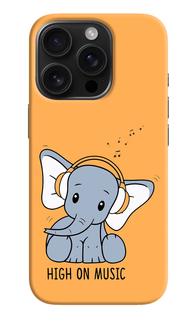 High On Music iPhone 16 Pro Hard Case Back Cover by Casekaro