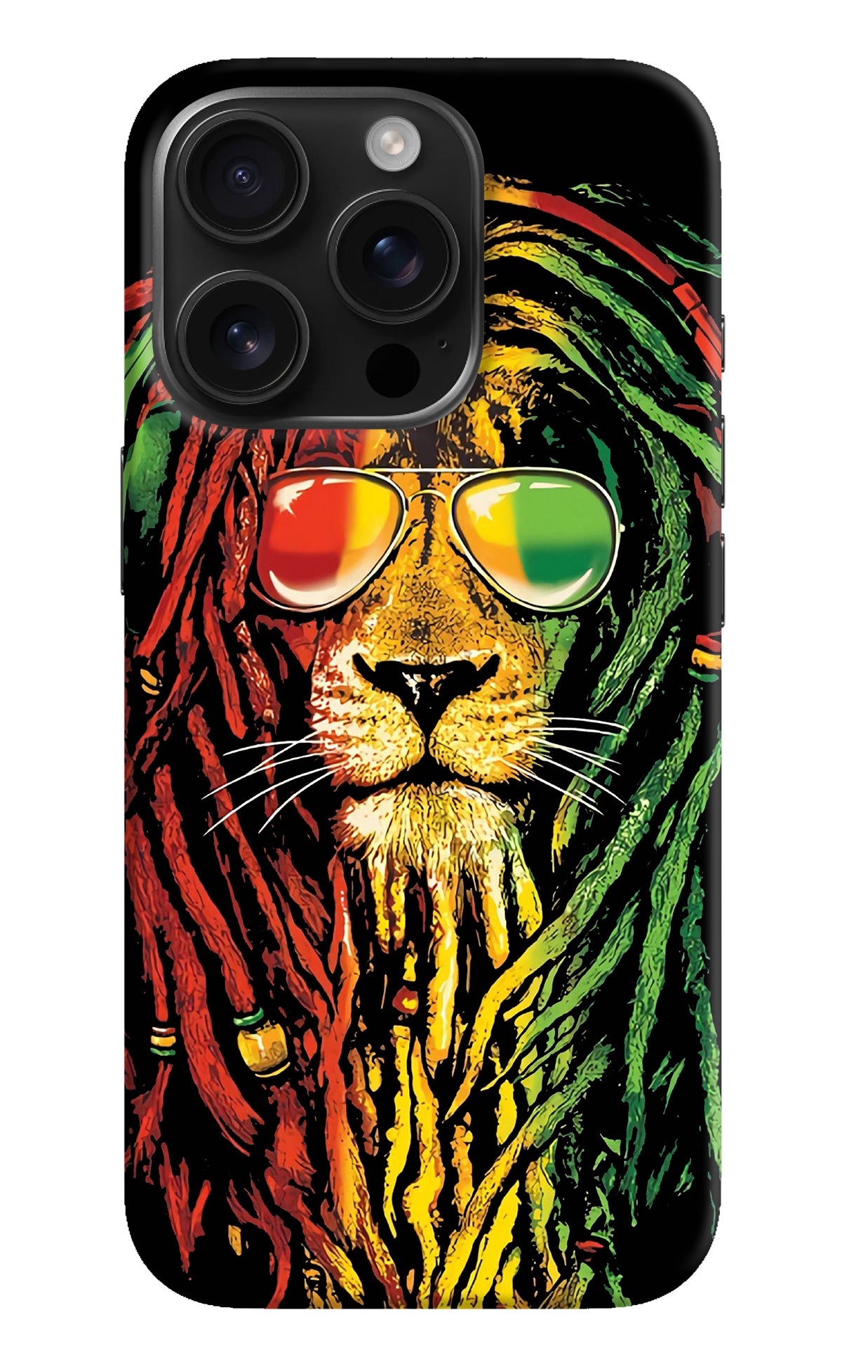 Rasta Lion iPhone 16 Pro Back Cover