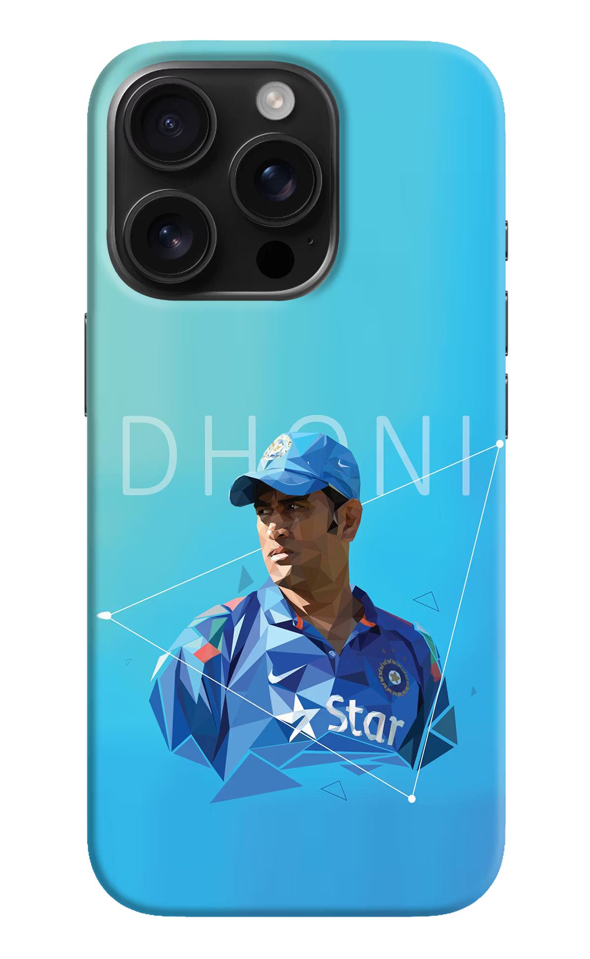 Dhoni Artwork iPhone 16 Pro Hard Case Back Cover by Casekaro