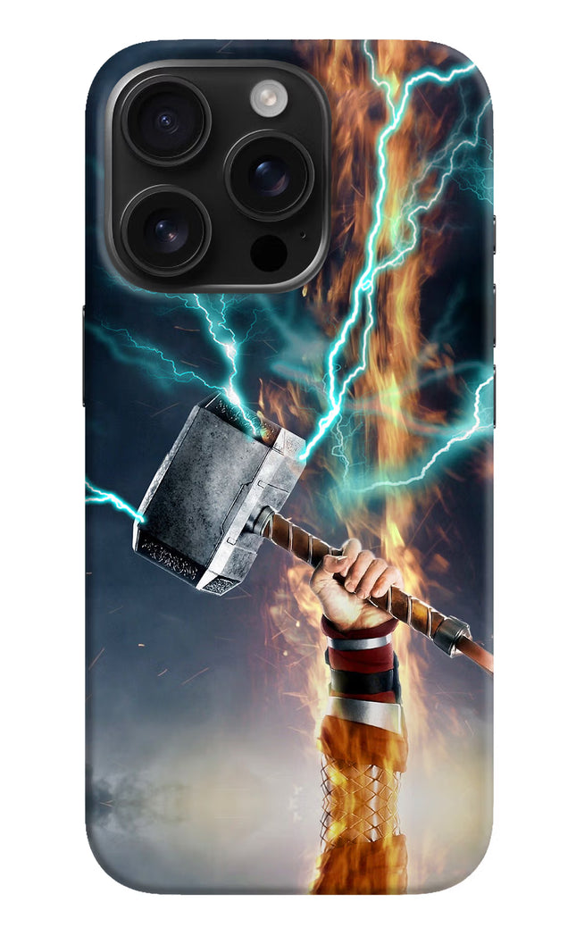 Thor Hammer Mjolnir iPhone 16 Pro Hard Case Back Cover by Casekaro