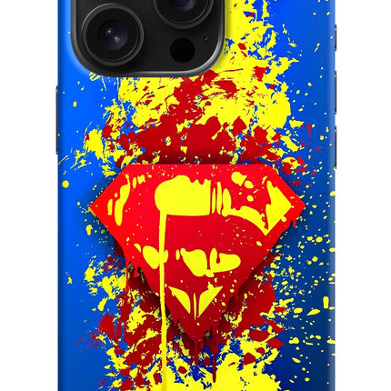 Superman logo iPhone 16 Pro Hard Case Back Cover by Casekaro