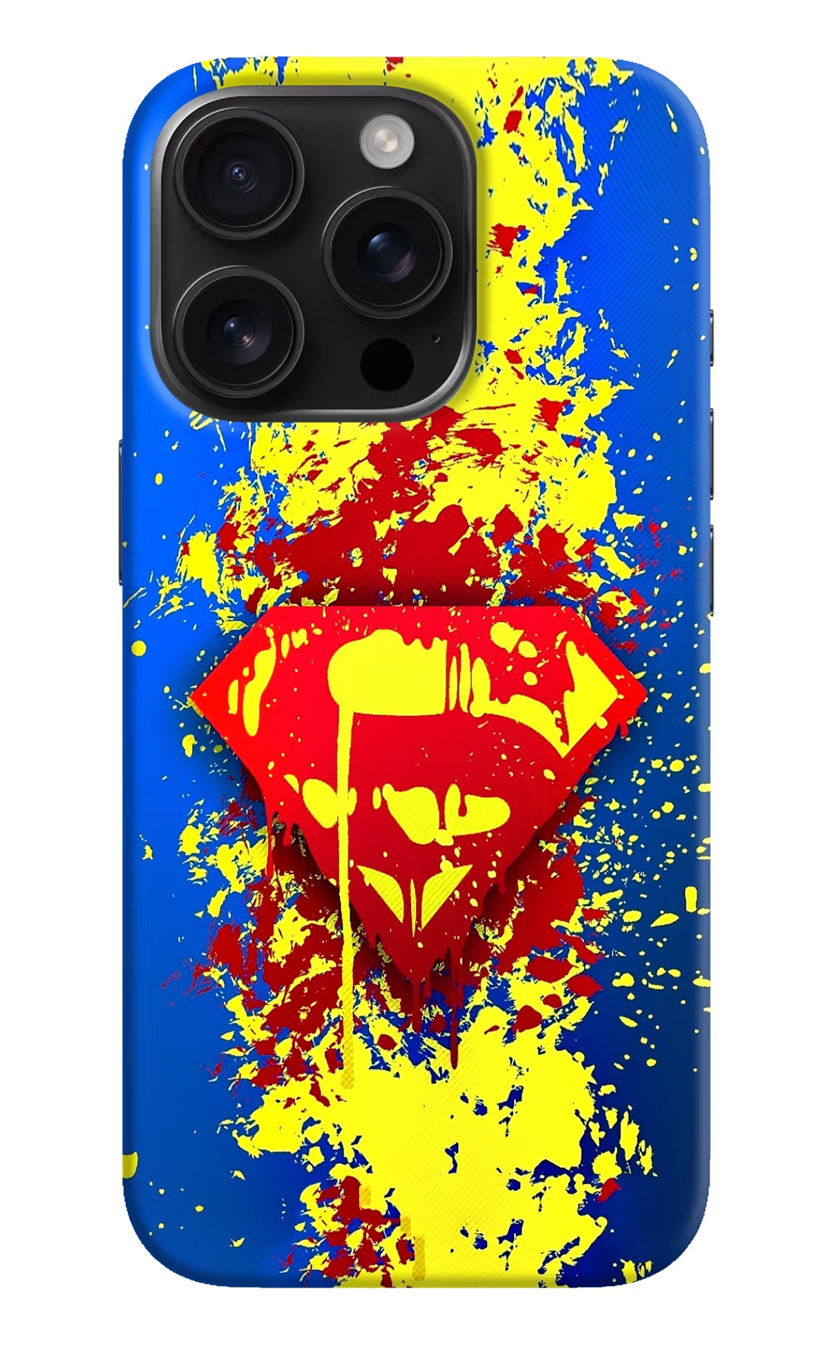 Superman logo iPhone 16 Pro Hard Case Back Cover by Casekaro