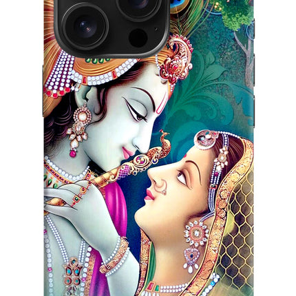 Lord Radha Krishna iPhone 16 Pro Hard Case Back Cover by Casekaro