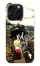 Ride More Worry Less iPhone 16 Pro Hard Case Back Cover by Casekaro