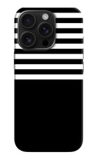 Black and White Print iPhone 16 Pro Hard Case Back Cover by Casekaro