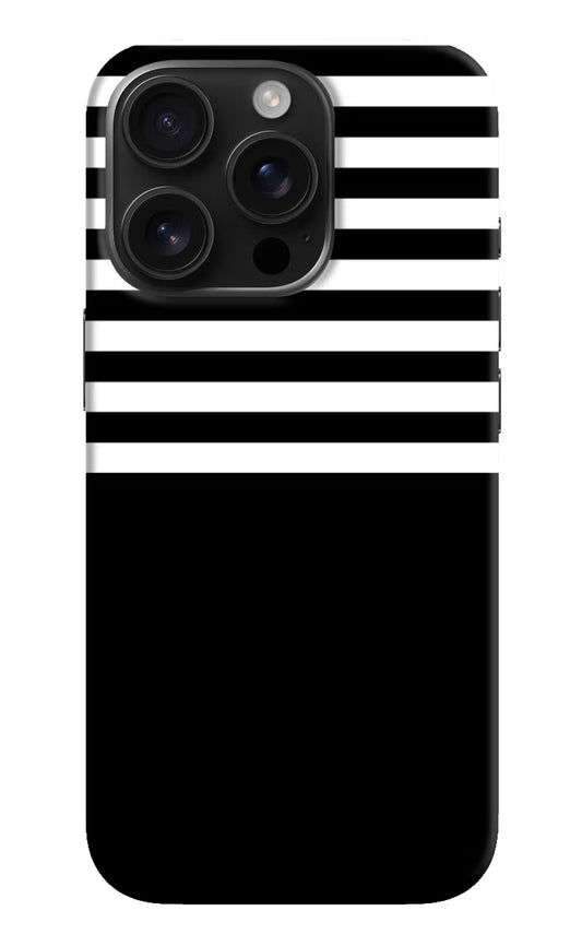 Black and White Print iPhone 16 Pro Hard Case Back Cover by Casekaro