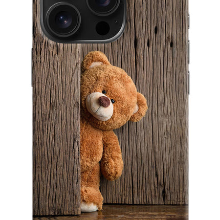 Teddy Wooden iPhone 16 Pro Hard Case Back Cover by Casekaro