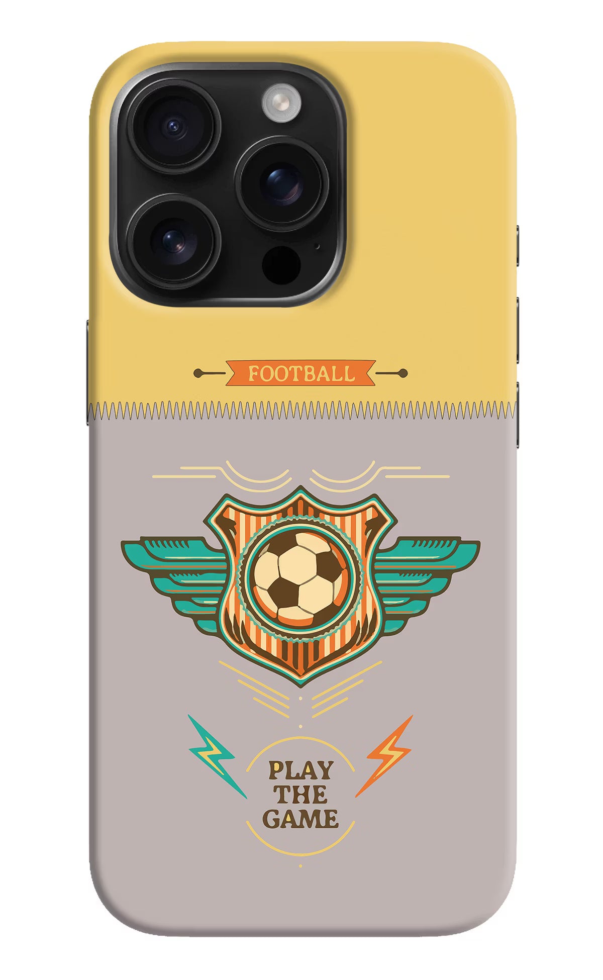Football iPhone 16 Pro Hard Case Back Cover by Casekaro