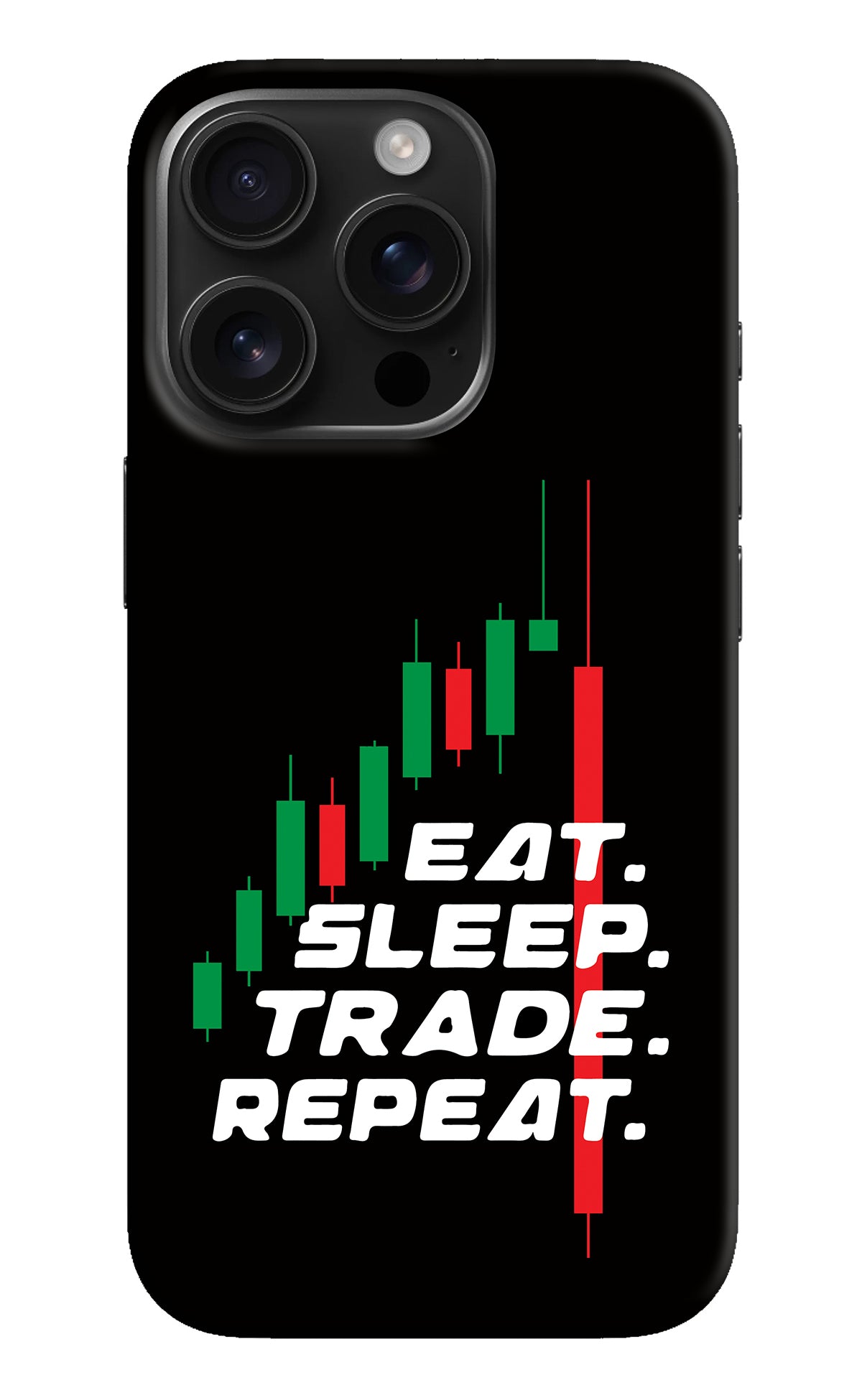 Eat Sleep Trade Repeat iPhone 16 Pro Back Cover