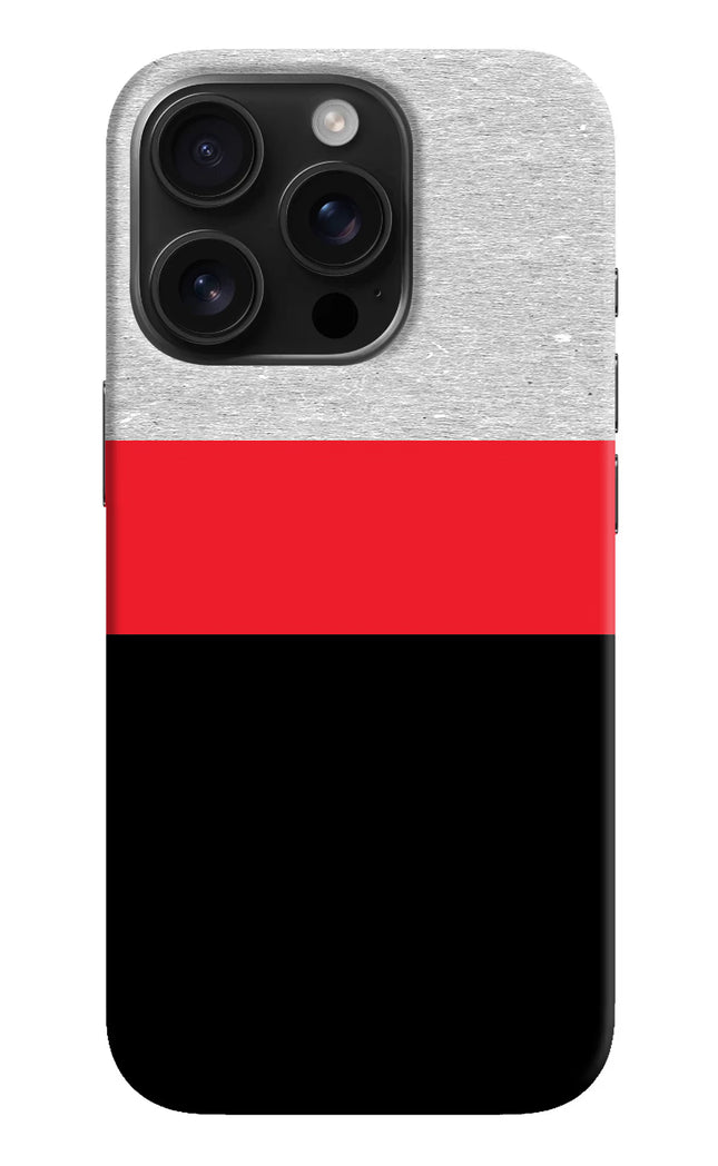 Tri Color Pattern iPhone 16 Pro Hard Case Back Cover by Casekaro