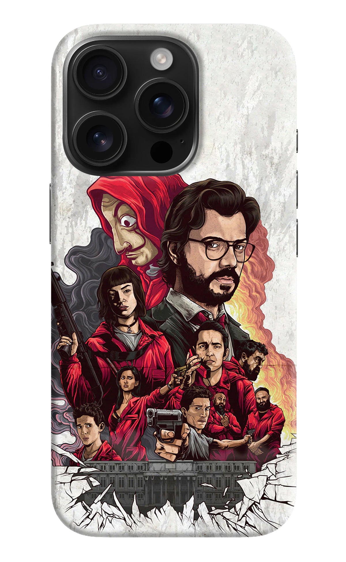 Money Heist Artwork iPhone 16 Pro Back Cover