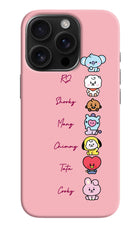 BTS names iPhone 16 Pro Hard Case Back Cover by Casekaro
