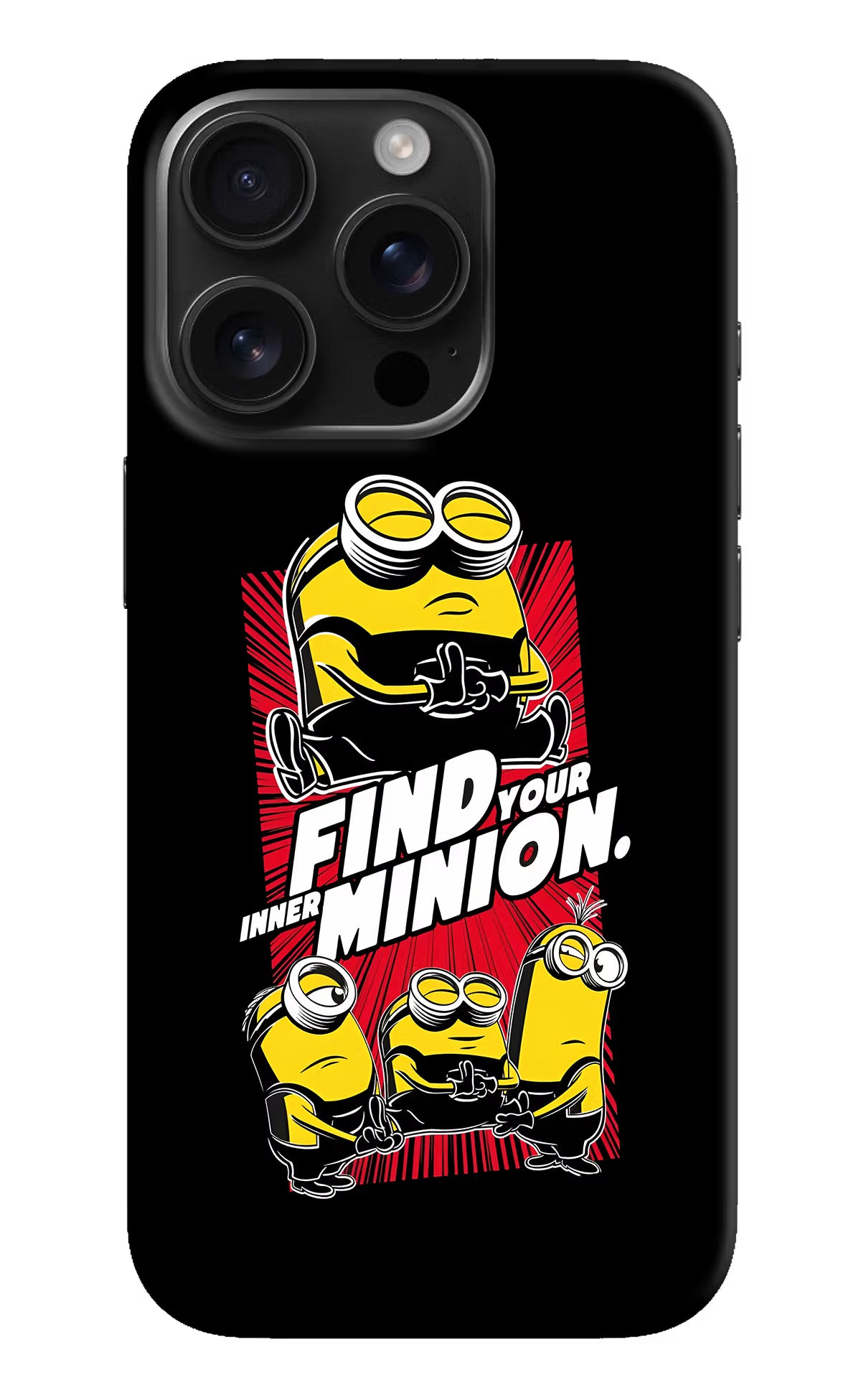 Find your inner Minion iPhone 16 Pro Hard Case Back Cover by Casekaro