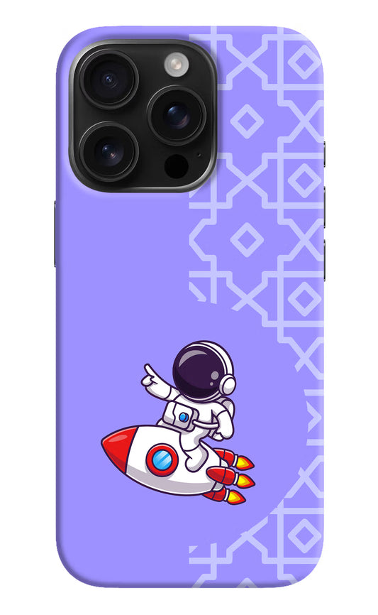 Cute Astronaut iPhone 16 Pro Hard Case Back Cover by Casekaro