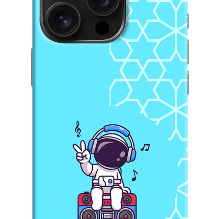 Cute Astronaut Chilling iPhone 16 Pro Hard Case Back Cover by Casekaro