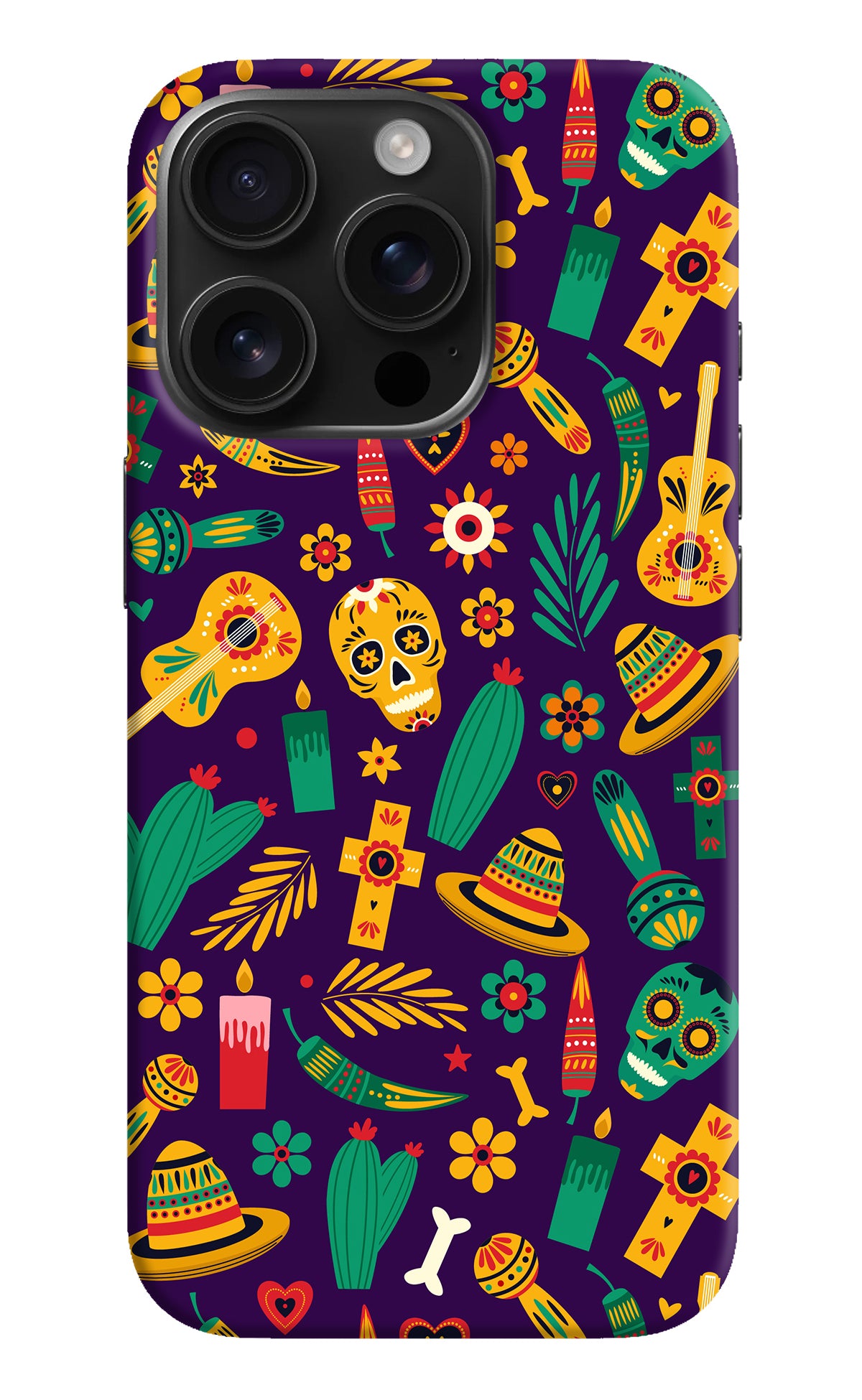 Mexican Artwork iPhone 16 Pro Back Cover