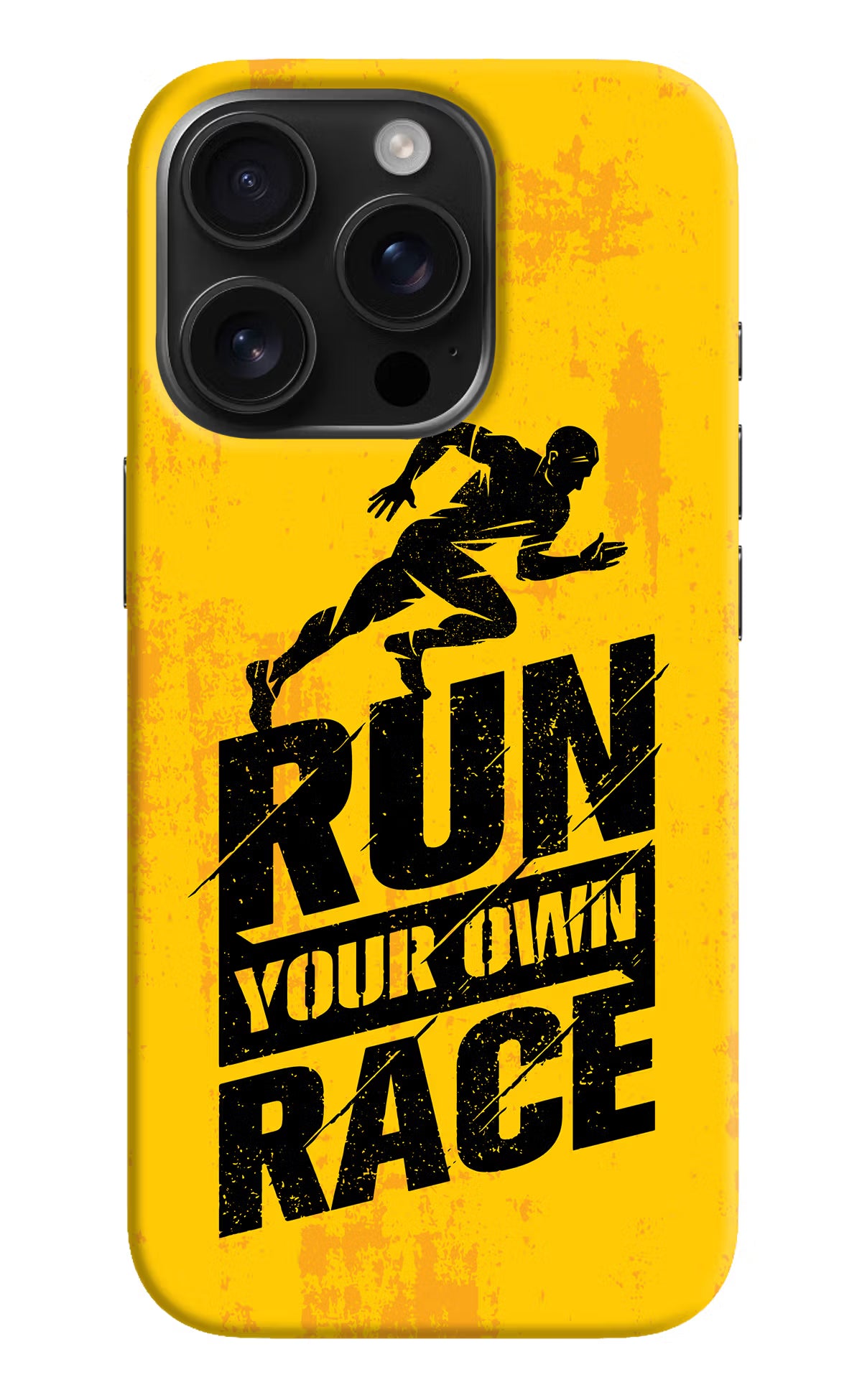 Run Your Own Race iPhone 16 Pro Hard Case Back Cover by Casekaro