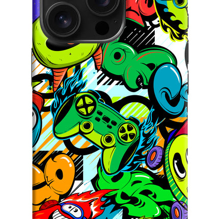 Game Doodle iPhone 16 Pro Hard Case Back Cover by Casekaro