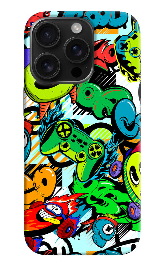 Game Doodle iPhone 16 Pro Hard Case Back Cover by Casekaro